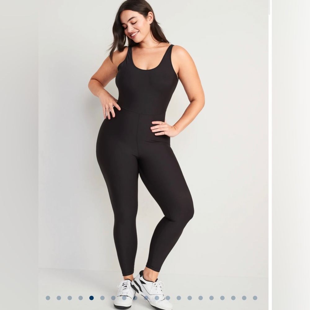 OLD NAVY Go Dry Black 7/8 Bodysuit Size Large